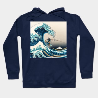 Kanagawa wave - Funny Wakeboarding Meme Hoodie